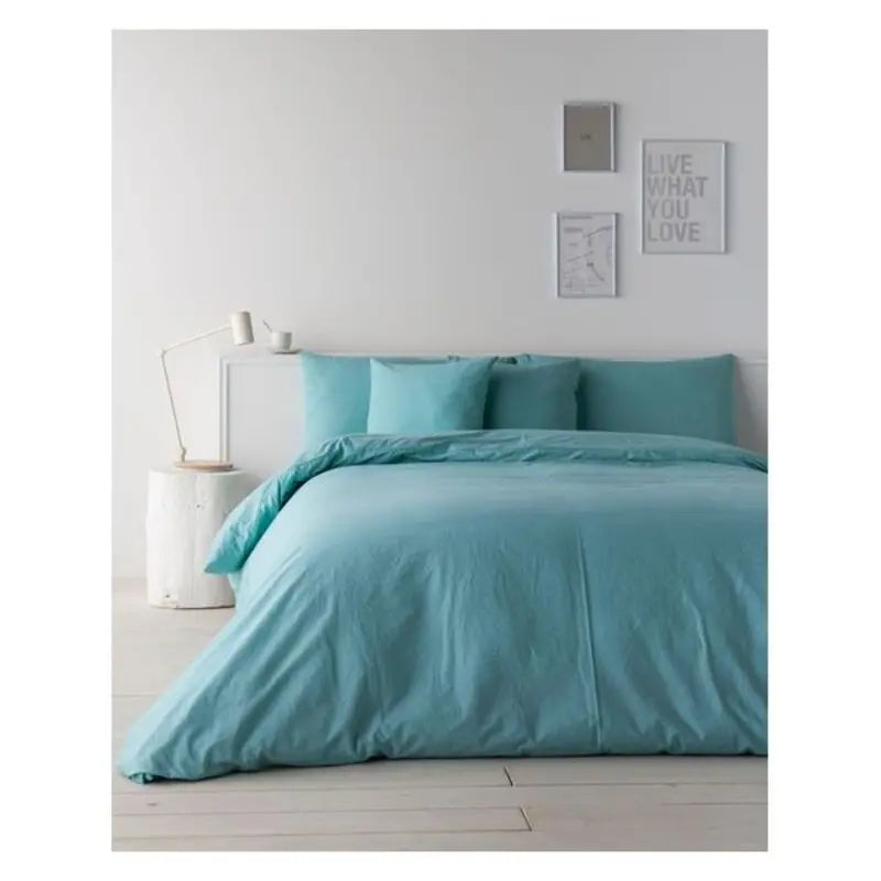 Housse de Couette Naturals Lino Vert Bigbuy