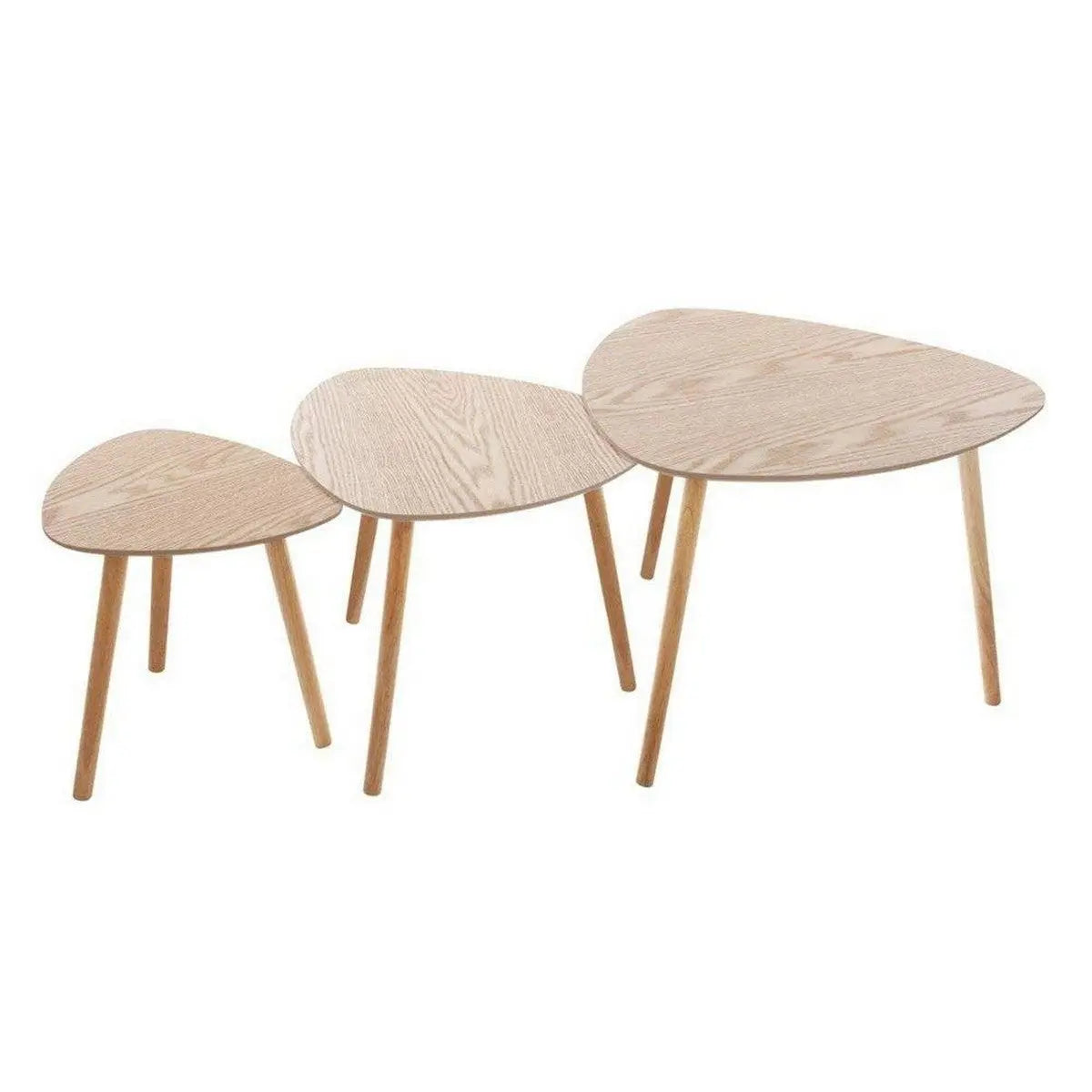 Jeu de 3 tables Atmosphera Mileo Bois Bigbuy