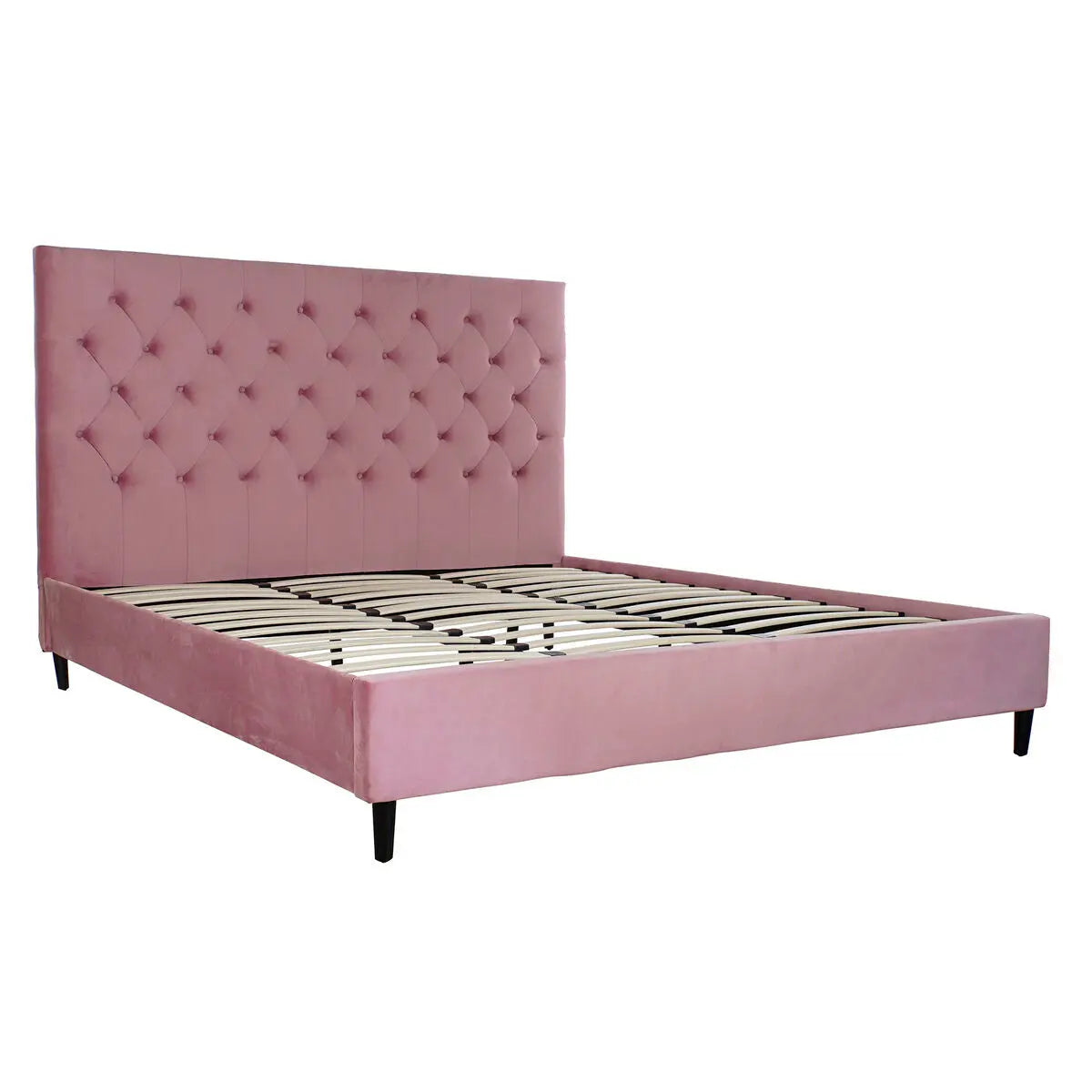 Lit DKD Home Decor Bois Métal Rose 180 x 200 cm 187 x 210 x 137 cm Mamm