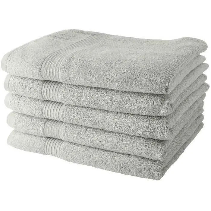 Lot de 5 Draps de Bain TODAY 70x130 cm 100% Coton - Craie Mamm