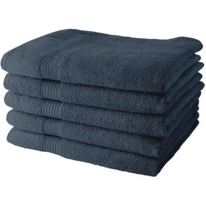 Lot de 5 Draps de Bain TODAY 70x130 cm 100% Coton - Denim Mamm