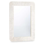 Miroir mural Blanc Marron Bois de manguier Rayures 90 x 60 x 2 cm Mamm