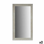 Miroir mural Bois Blanc verre (75 x 136 x 1,5 cm) (2 Unités) Mamm