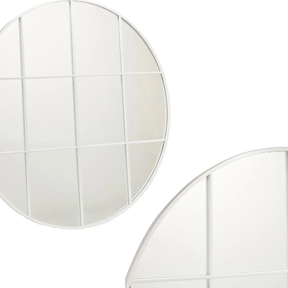 Miroir mural Rond Métal Blanc (100 x 2,5 x 100 cm) Mamm