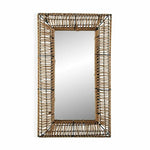 Miroir mural Versa Megara Carré Miroir Rotin Bambou (3 x 50 x 30 cm) Mamm