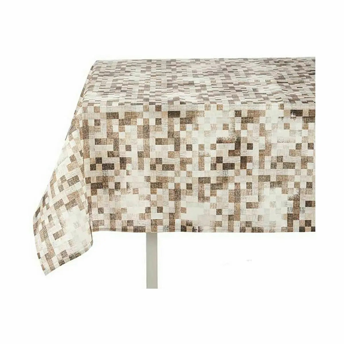 Nappe toile Antitaches Carreaux 140 x 180 cm Beige (6 Unités) Mamm