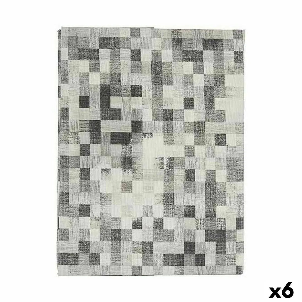 Nappe toile Antitaches Carreaux 140 x 180 cm Gris (6 Unités) Mamm