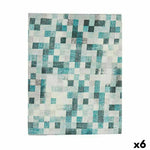 Nappe toile Antitaches Carreaux 140 x 180 cm Turquoise (6 Unités) Mamm