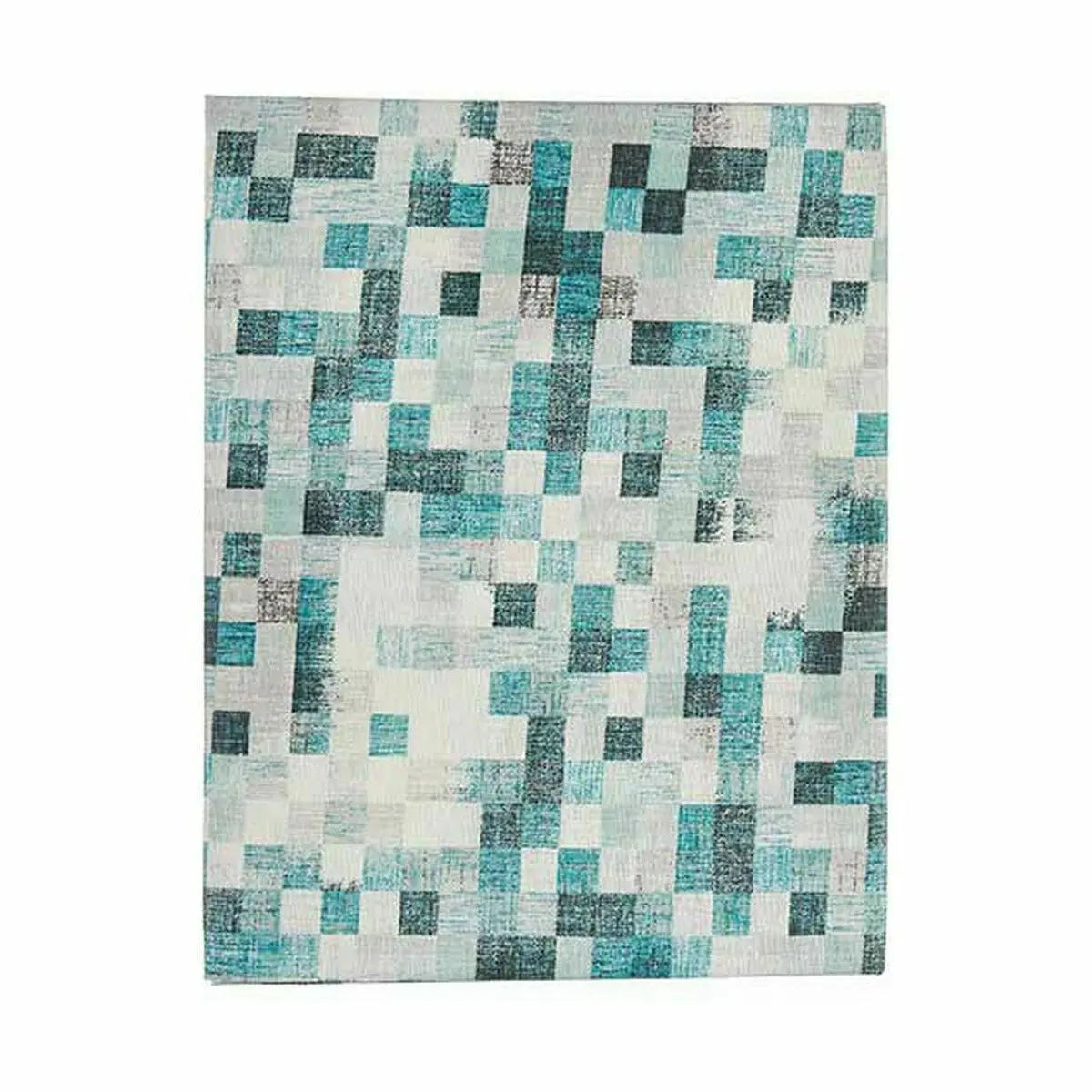 Nappe toile Antitaches Carreaux 140 x 180 cm Turquoise (6 Unités) Mamm