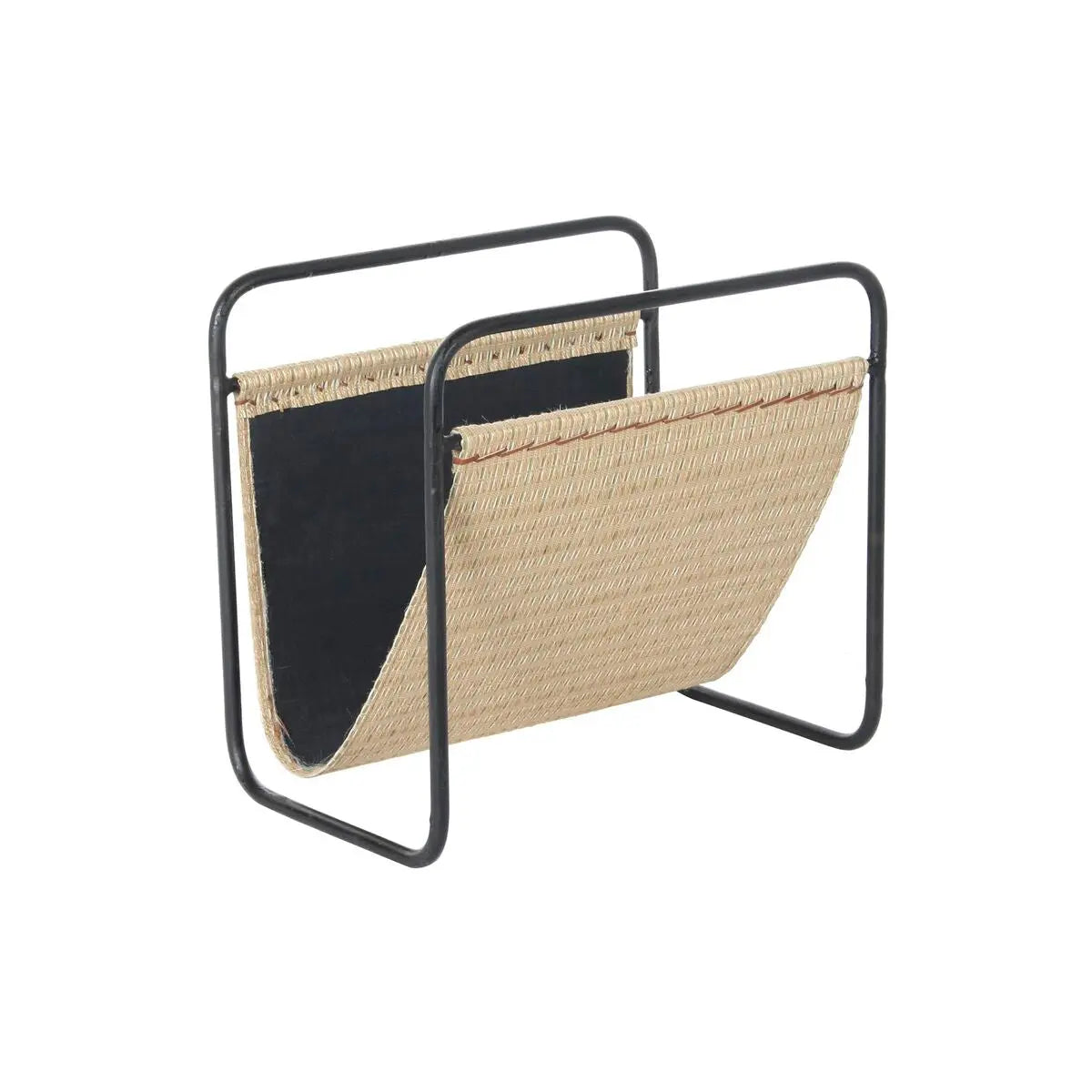 Porte-revues DKD Home Decor 39 x 26 x 36 cm Naturel Noir Métal Mamm