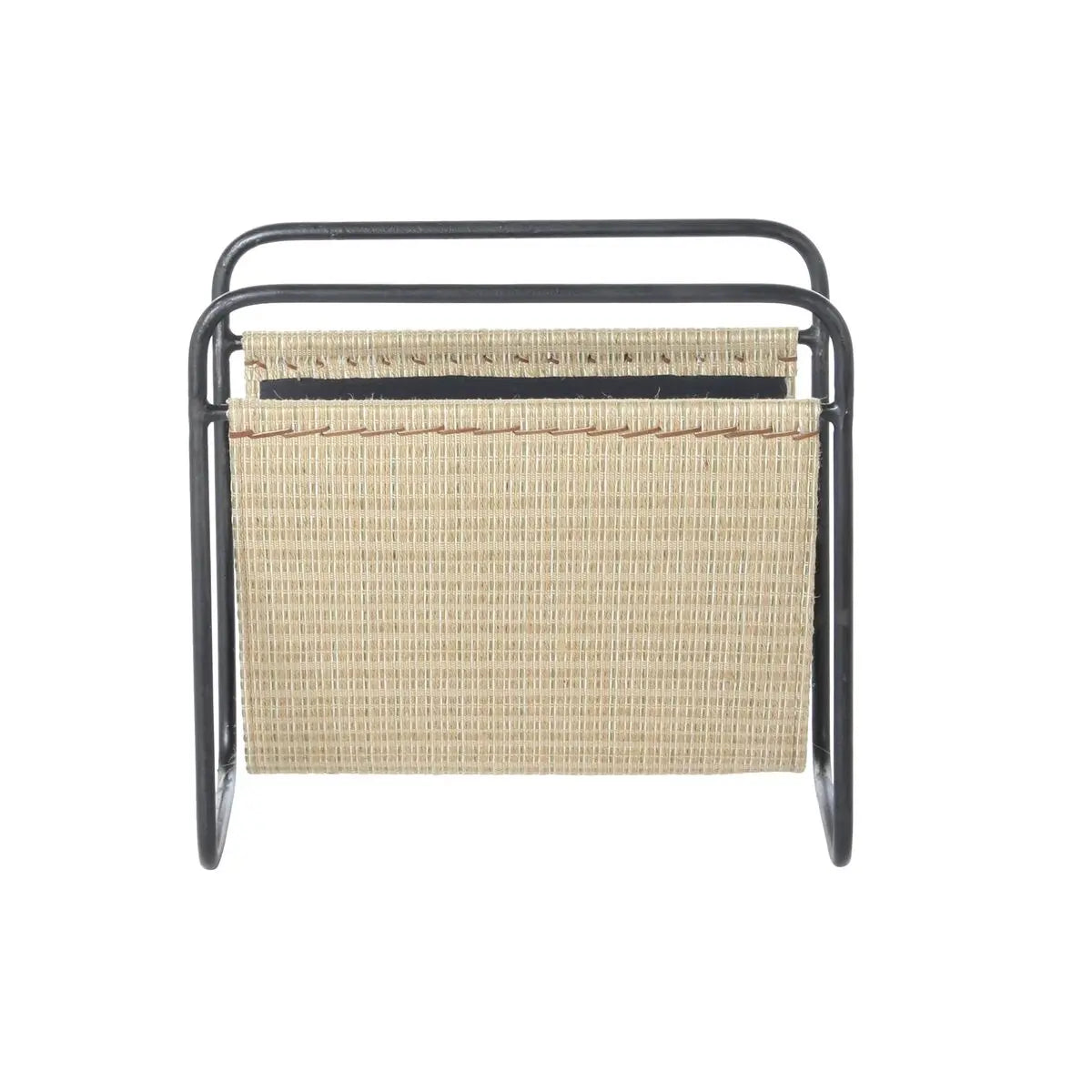 Porte-revues DKD Home Decor 39 x 26 x 36 cm Naturel Noir Métal Mamm