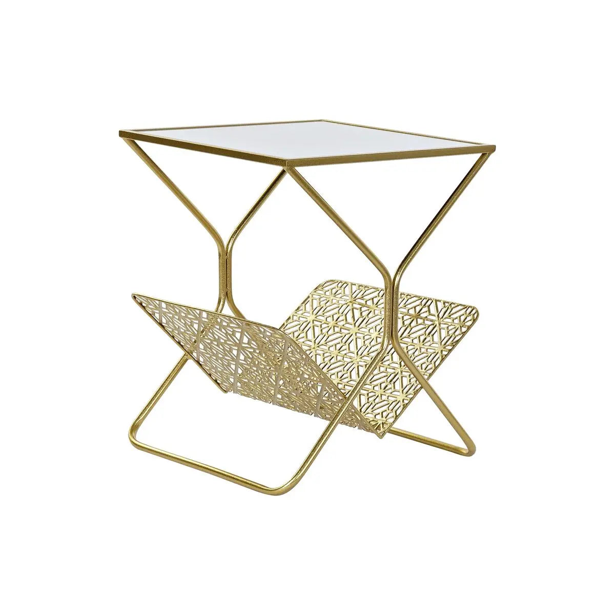 Porte-revues DKD Home Decor Miroir Doré Métal (45 x 45 x 55 cm) Mamm