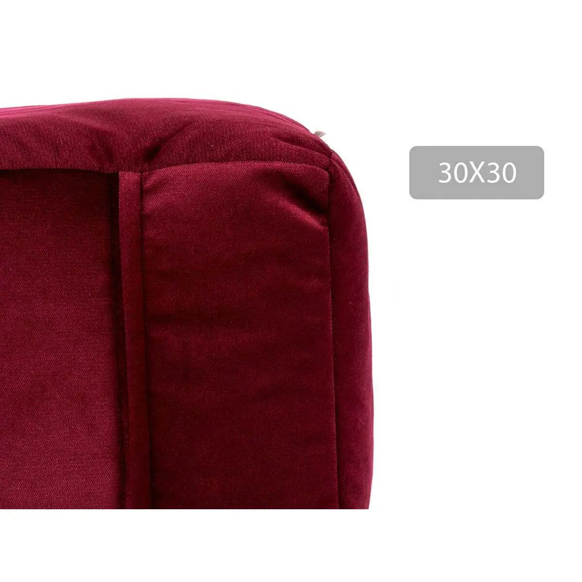 Pouf Velours Bordeaux 30 x 30 x 30 cm (4 Unités) Mamm