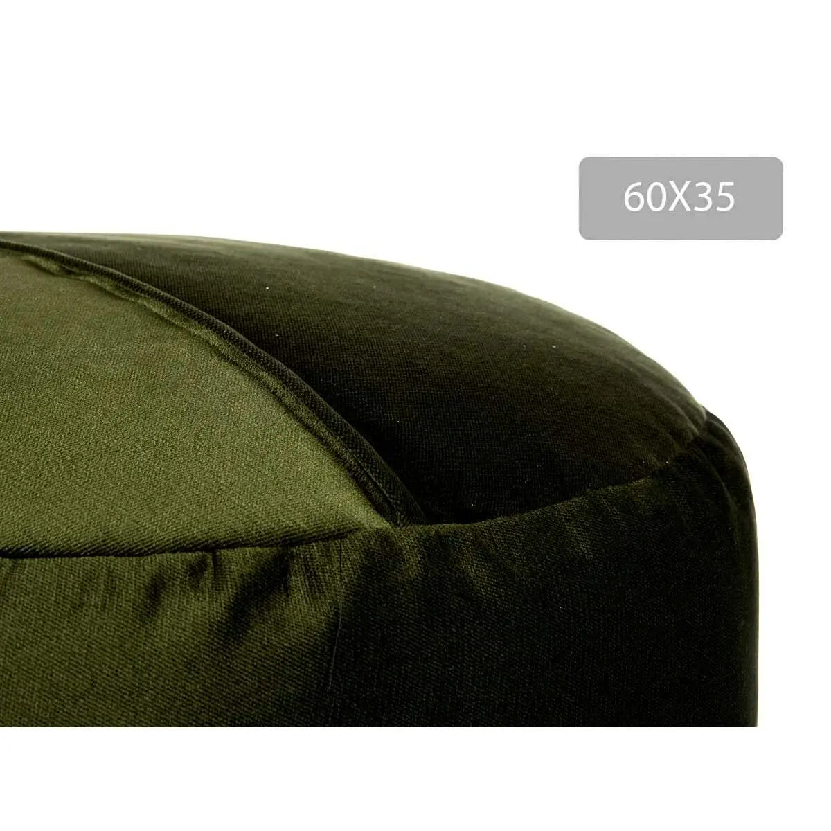 Pouf Velours Vert 60 x 39 x 60 cm (2 Unités) Mamm