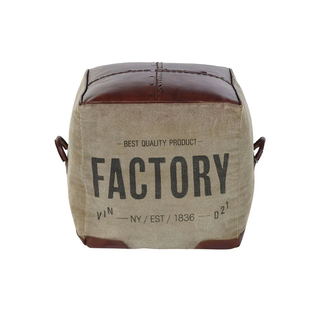 Repose-pied DKD Home Decor 46 x 40 x 40 cm Beige Marron Vintage Mamm