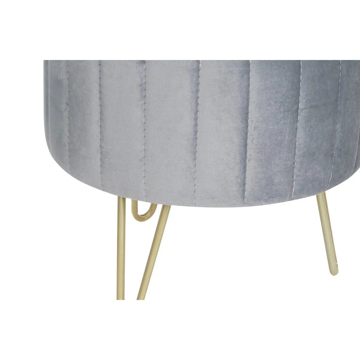 Repose-pied DKD Home Decor 80 x 80 x 45 cm Métal Polyester Velours Mamm