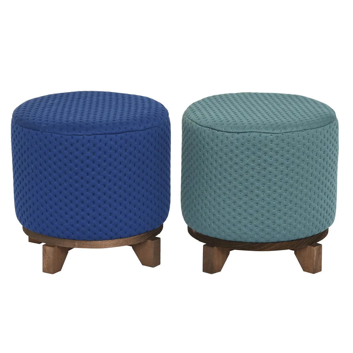 Repose-pied DKD Home Decor Bois 30 x 30 x 30 cm Vert Blue marine (2 Unités) Mamm