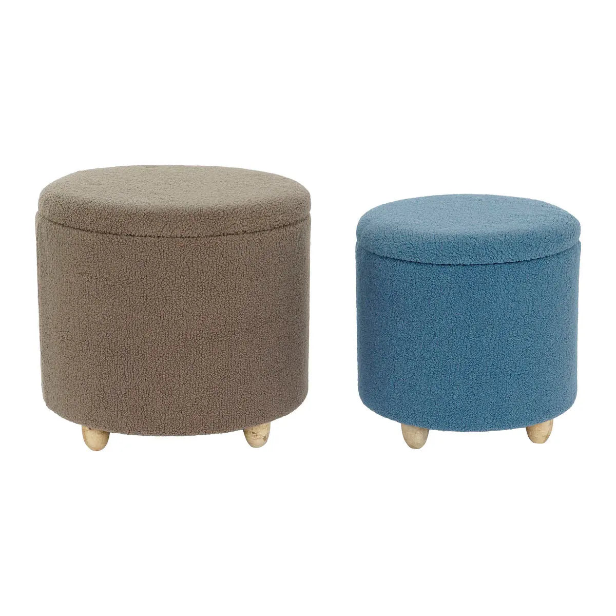 Repose-pied DKD Home Decor Bois Polyester 50 x 50 x 45 cm Mamm