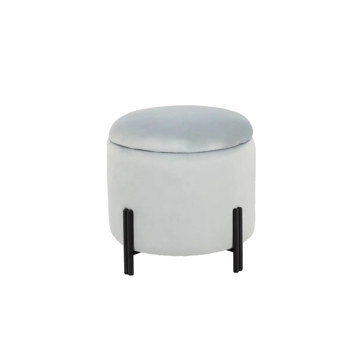 Repose-pied DKD Home Decor Gris Métal Polyester (42 x 42 x 42 cm) Bigbuy