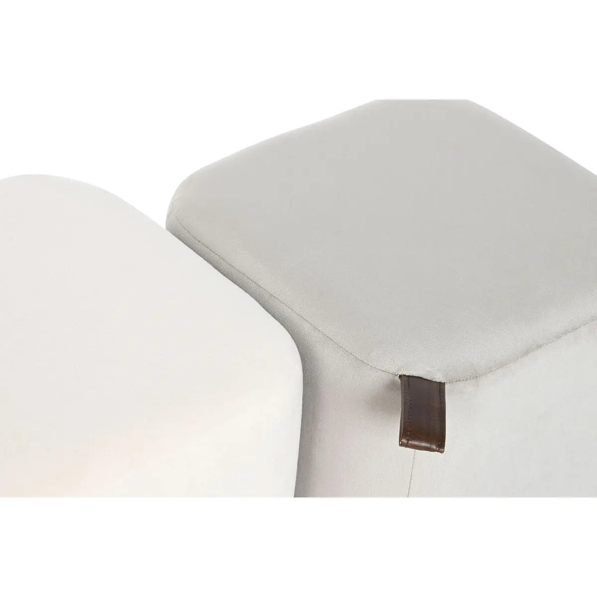 Repose-pied DKD Home Decor Jaune Bleu Beige Gris Scandi 35 x 35 x 35 cm (2 Unités) Mamm