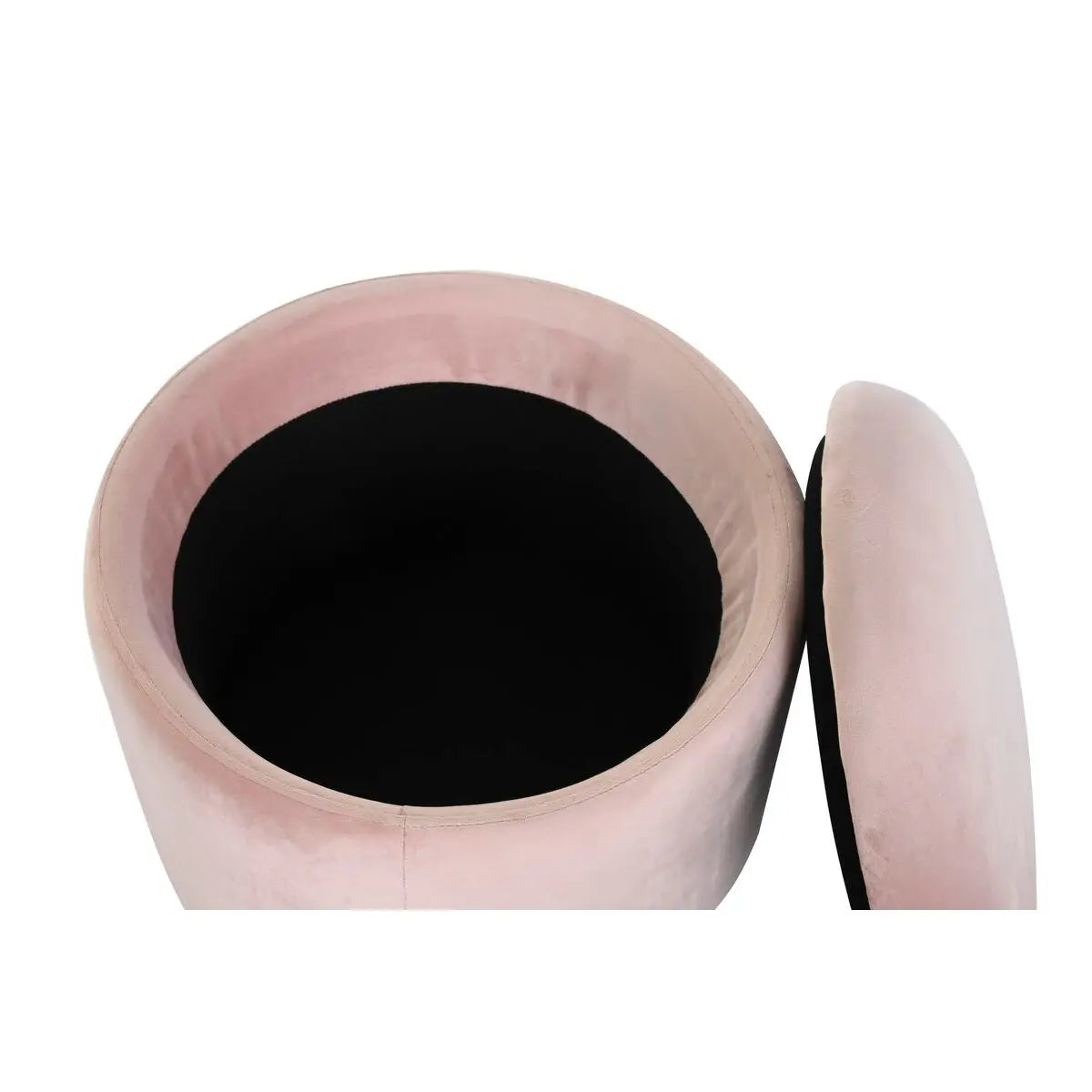 Repose-pied DKD Home Decor Noir Rose Métal Velours 42 x 42 x 42 cm Mamm