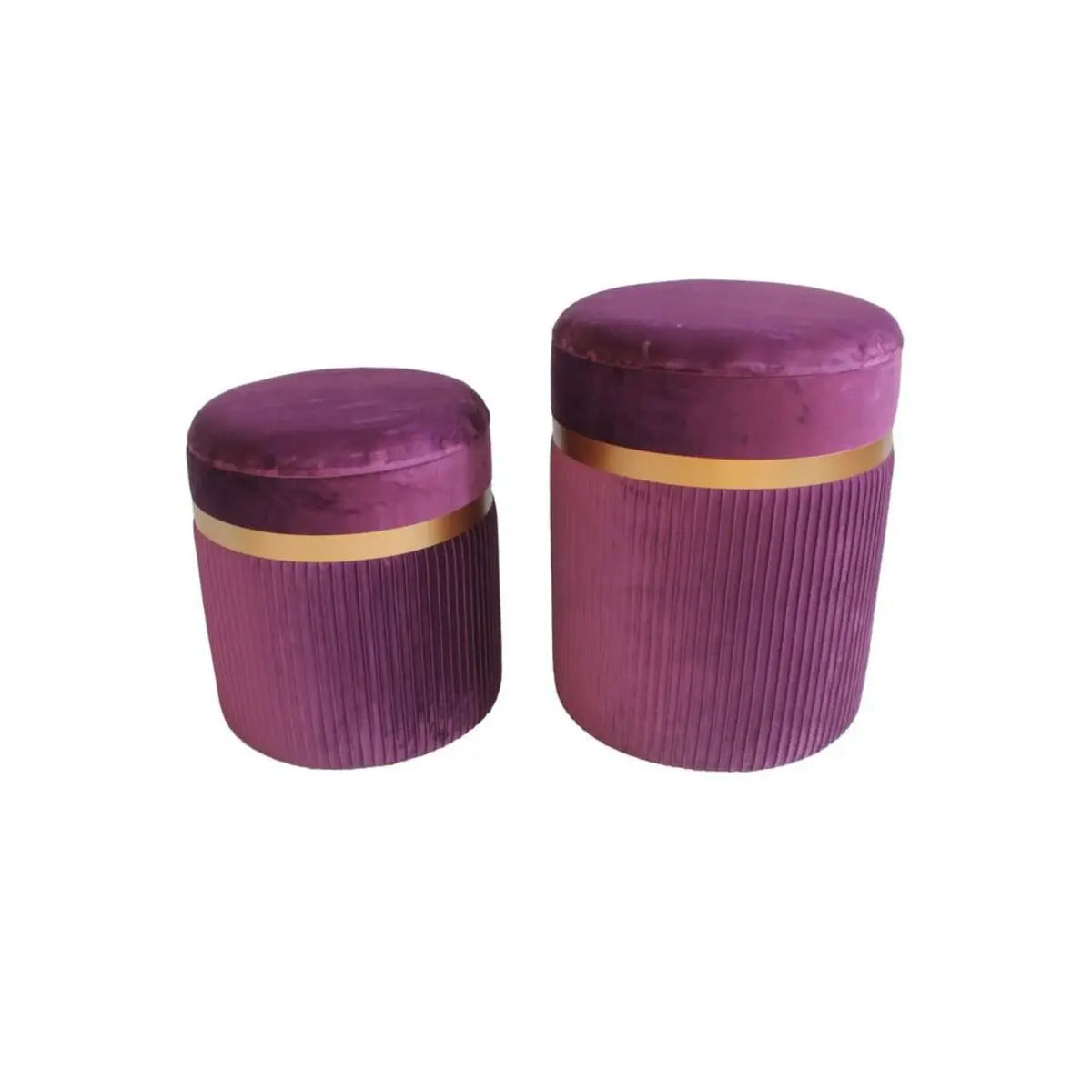 Repose-pied DKD Home Decor Polyester MDF Bordeaux (39 x 39 x 49 cm) Mamm