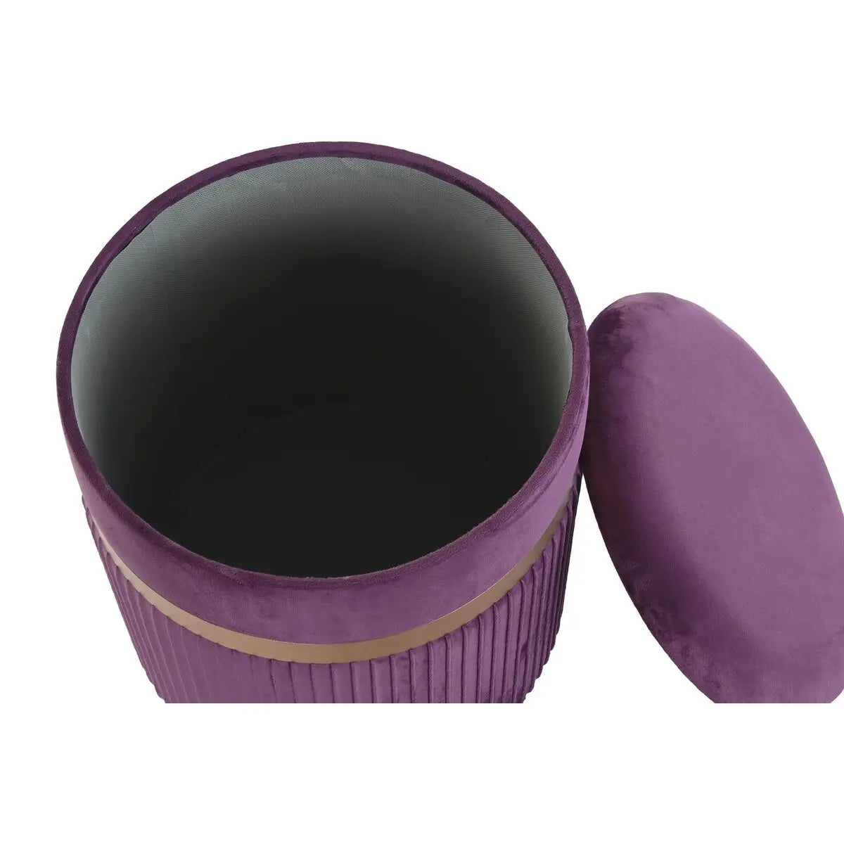 Repose-pied DKD Home Decor Polyester MDF Bordeaux (39 x 39 x 49 cm) Mamm