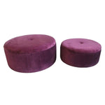 Repose-pied DKD Home Decor Polyester MDF Bordeaux (70 x 70 x 28 cm) Mamm