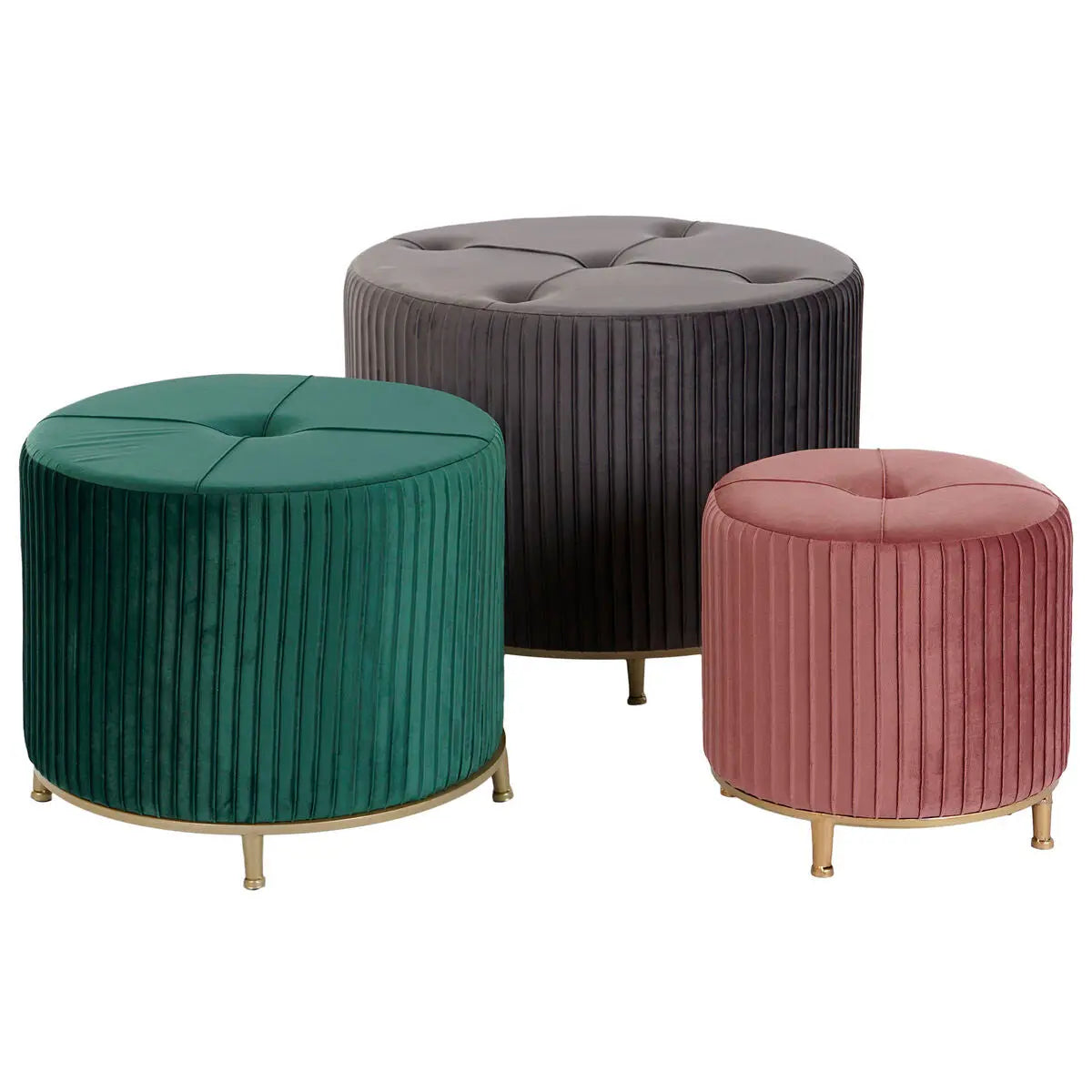 Repose-pied DKD Home Decor Velours 60 x 60 x 45 cm Bois MDF Mamm