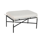 Repose-pied Home ESPRIT Blanc Noir Métal Urbaine 75 x 50 x 45 cm Bigbuy
