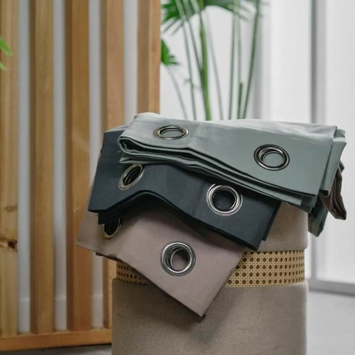 Rideau TODAY Vert turquoise 140 x 240 cm Bigbuy