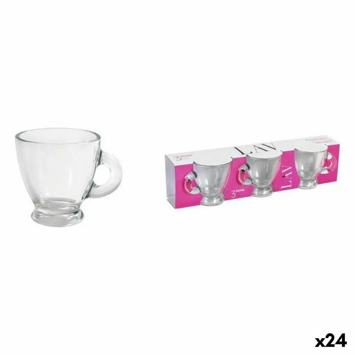 Service à café LAV Roma 3 Pièces (24 Unités) (95 ml) Bigbuy