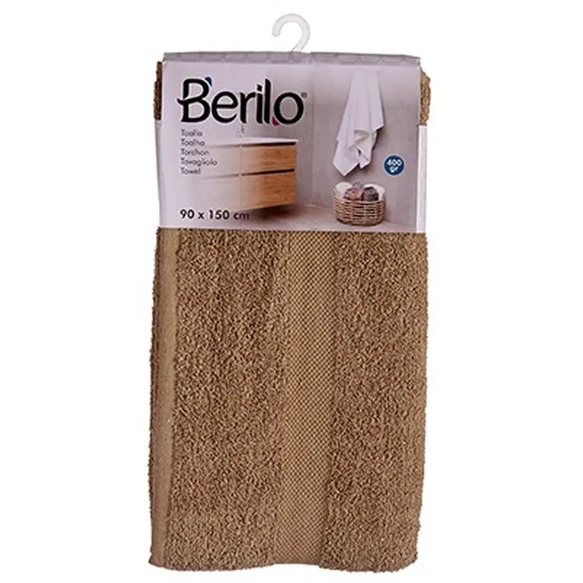 Serviette de toilette 90 x 150 cm Camel (3 Unités) Mamm