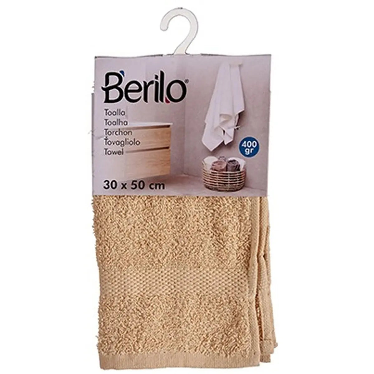 Serviette de toilette Crème 30 x 50 cm (12 Unités) Mamm