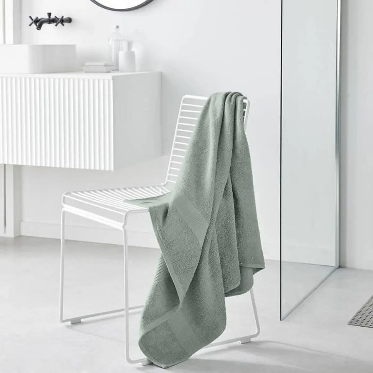 Serviette de toilette TODAY Bleu clair 70 x 130 cm Bigbuy