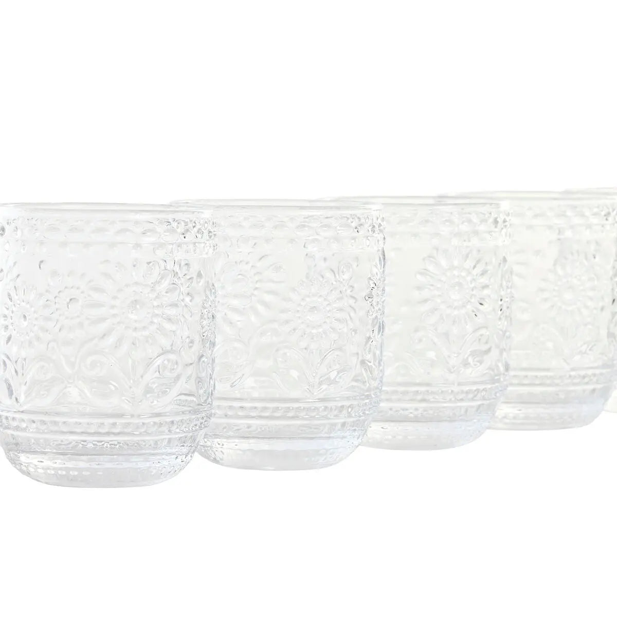 Set de Verres Home ESPRIT Transparent Verre Avec relief 360 ml (6 Unités) Mamm