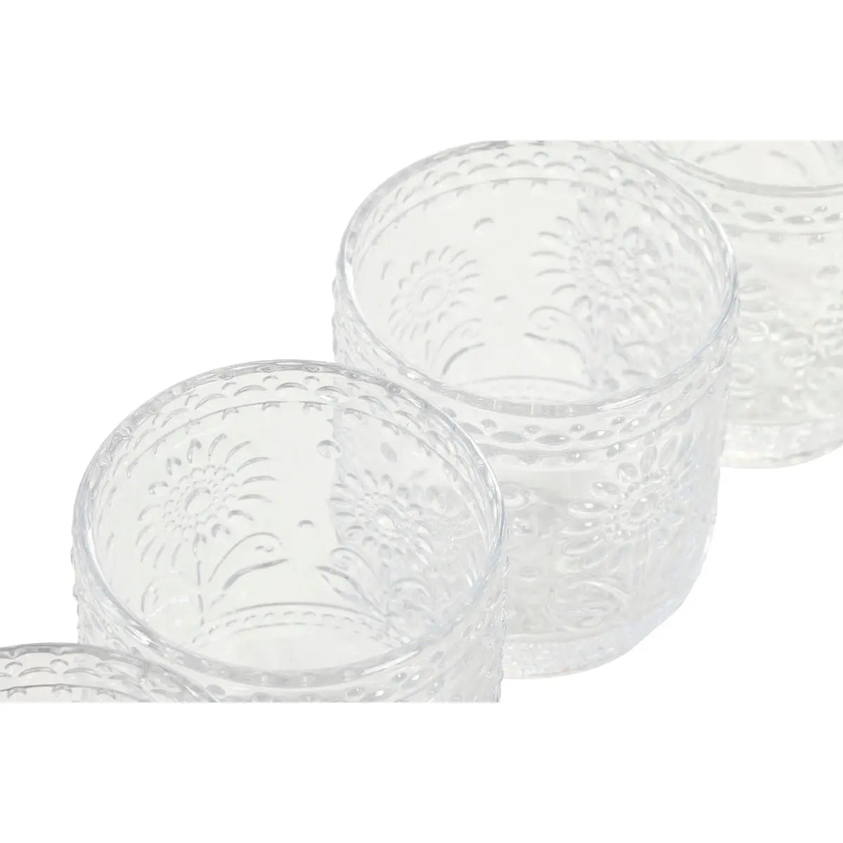 Set de Verres Home ESPRIT Transparent Verre Avec relief 360 ml (6 Unités) Mamm