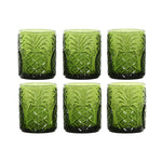 Set de Verres Home ESPRIT Vert Verre Avec relief 300 ml (6 Unités) Mamm