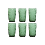 Set de Verres Home ESPRIT Vert Verre Avec relief 370 ml Mamm