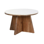 Table Basse DKD Home Decor Marbre Acacia (70 x 70 x 43 cm) Bigbuy