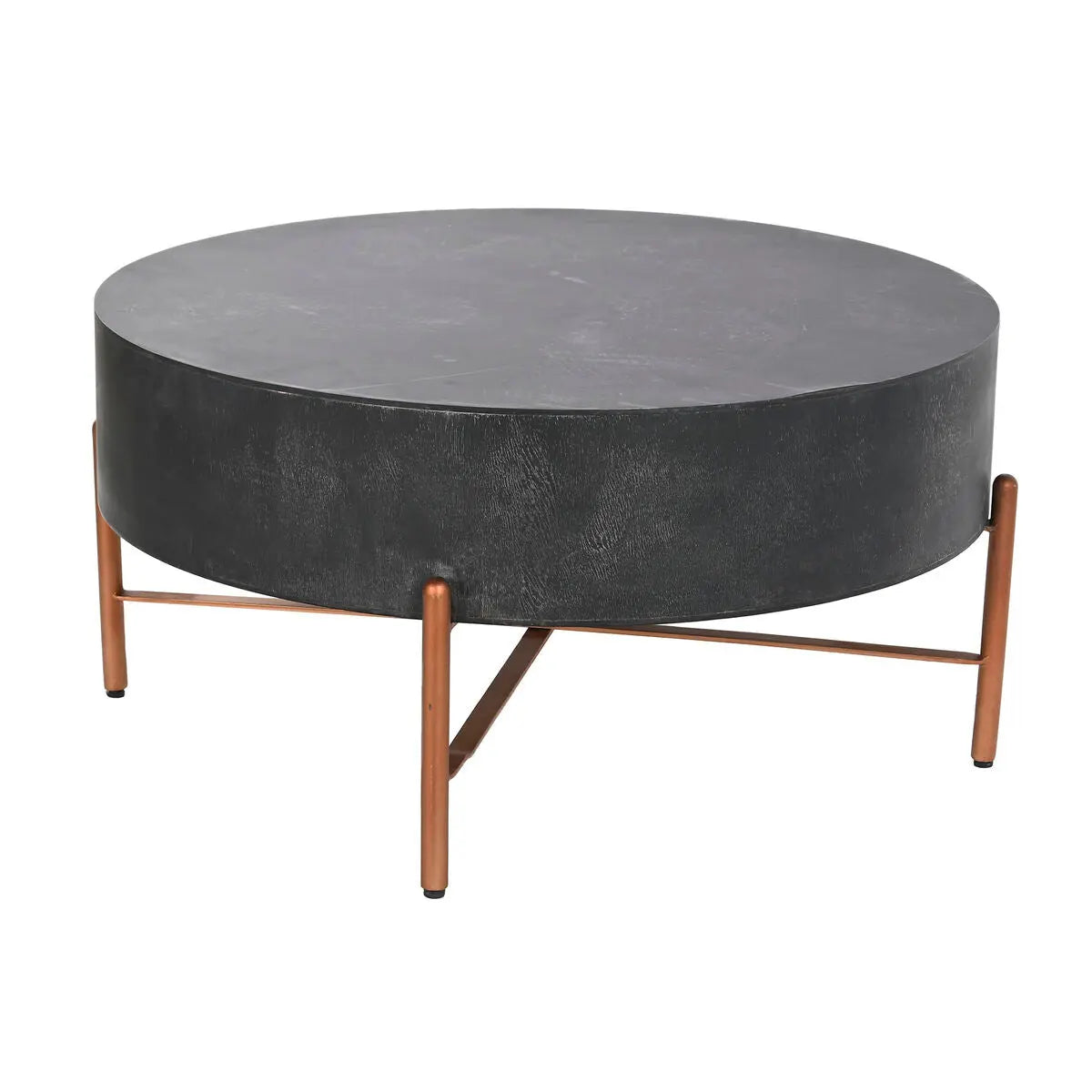 Table Basse DKD Home Decor Métal Aluminium 90 x 90 x 45 cm Bois de manguier Mamm