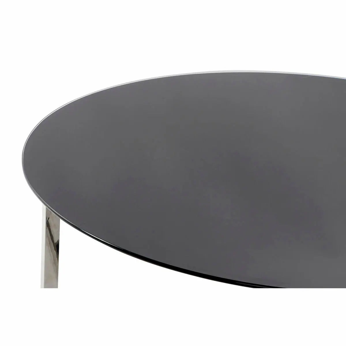 Table Basse DKD Home Decor Noir Argenté Verre Acier Plastique 100 x 100 x 45 cm Mamm
