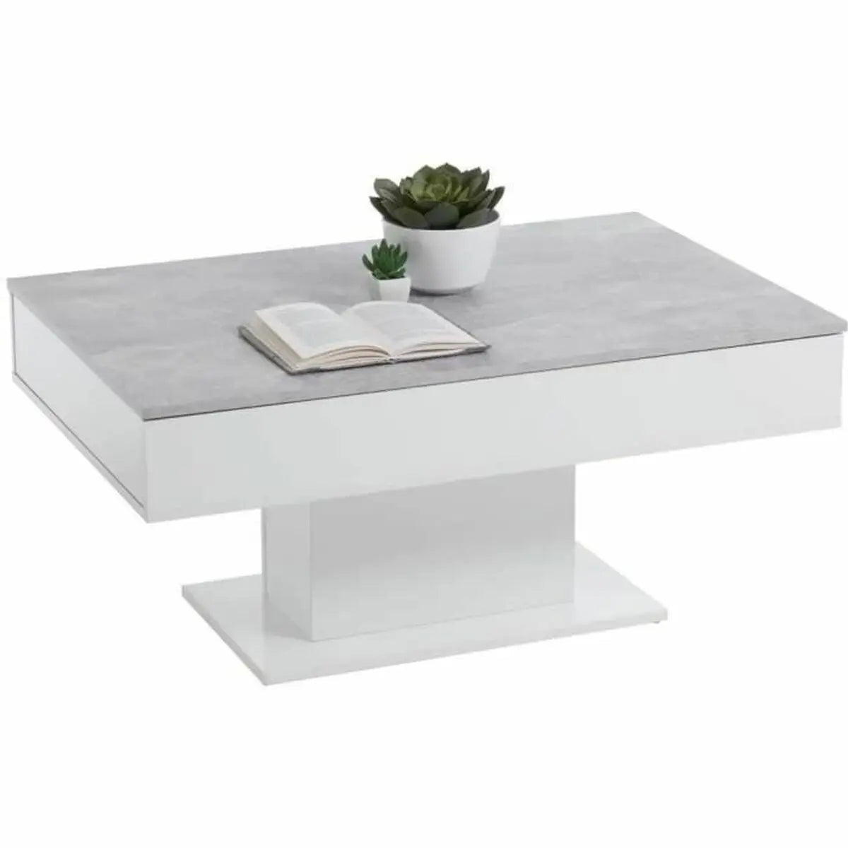 Table Basse FMD Blanc Gris Bigbuy