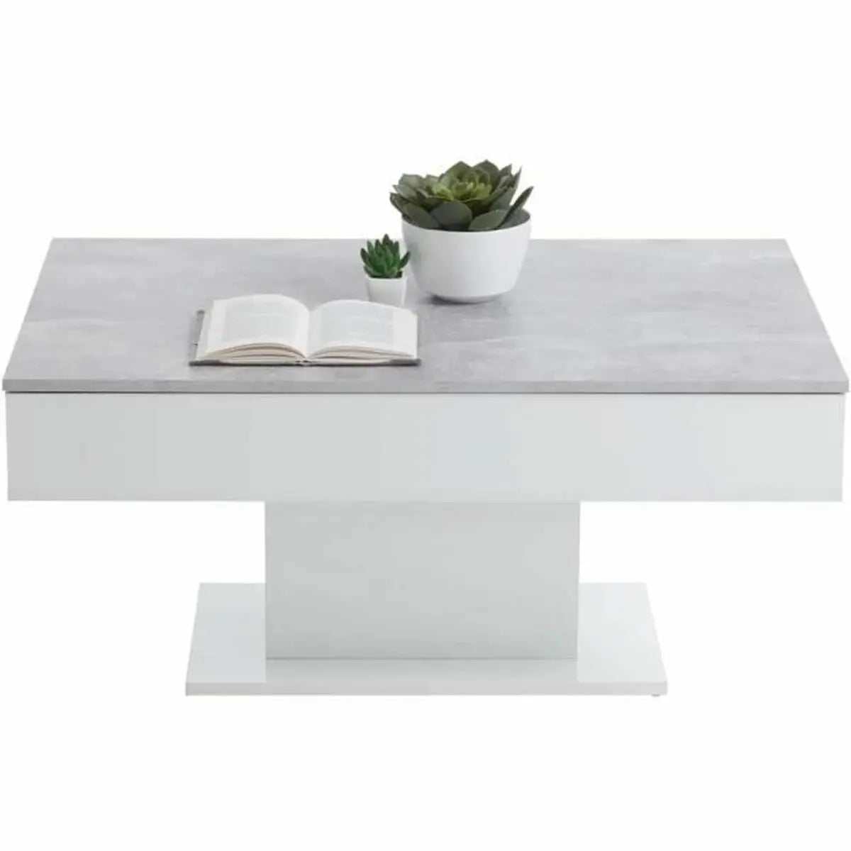 Table Basse FMD Blanc Gris Bigbuy