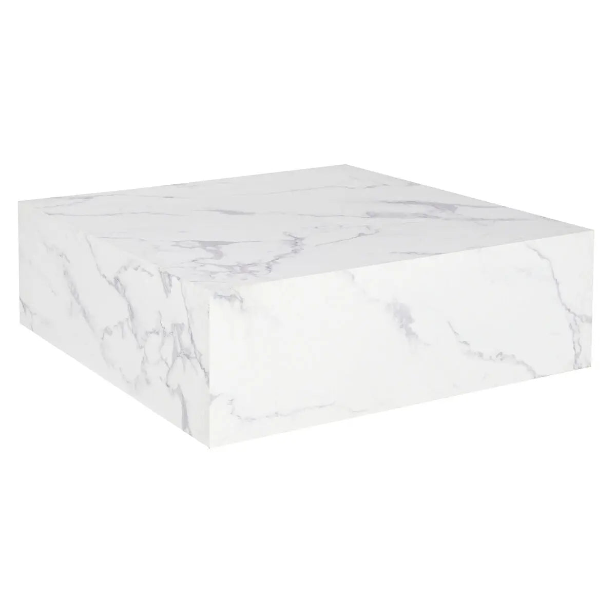 Table Basse Home ESPRIT Blanc Bois MDF 90 x 90 x 35 cm Mamm