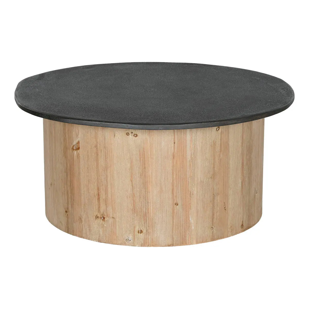 Table Basse Home ESPRIT Naturel Brun foncé Sapin 90 x 90 x 40 cm Bigbuy
