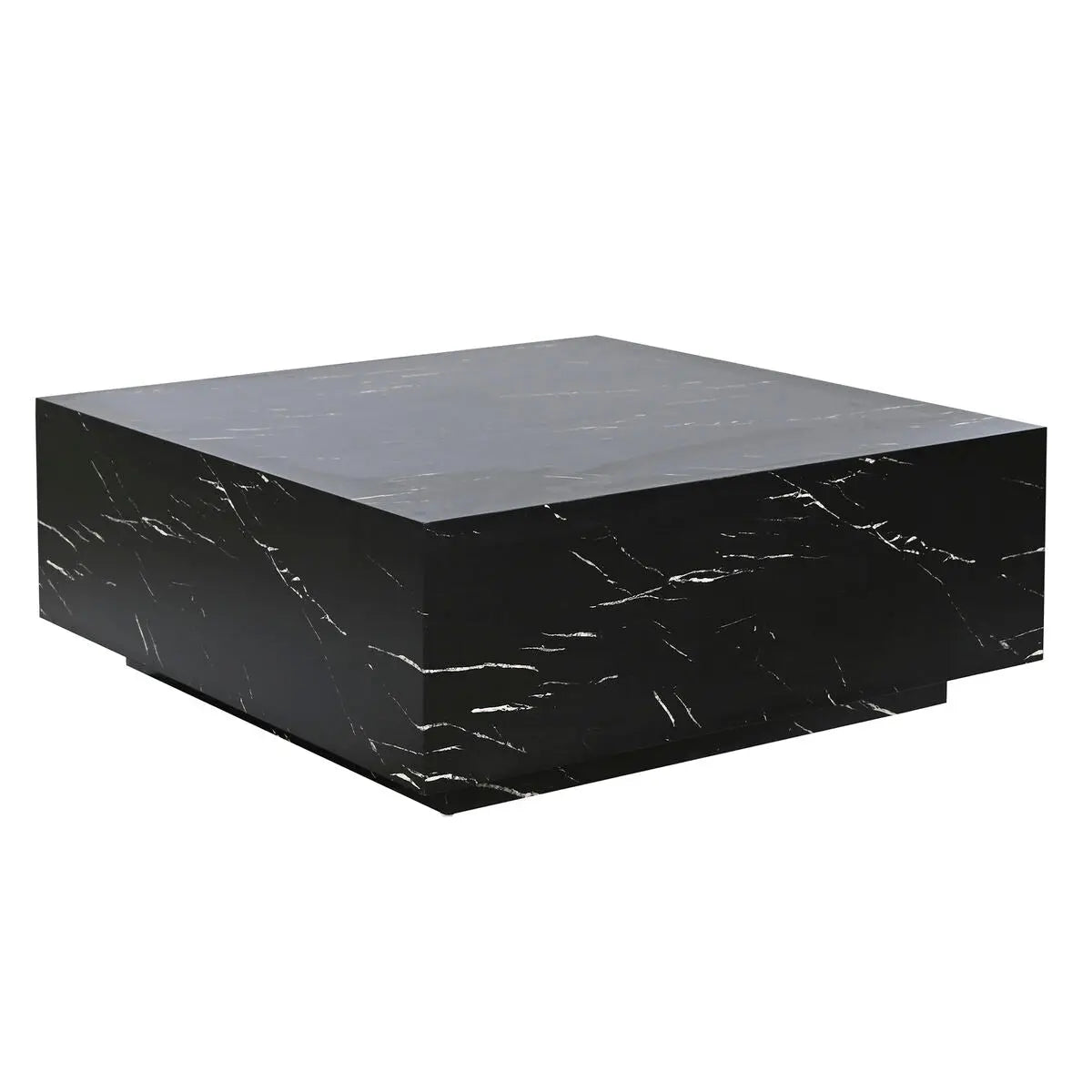 Table Basse Home ESPRIT Noir Bois MDF 90 x 90 x 35 cm Mamm