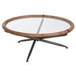 Table Basse Home ESPRIT Verre Bois d'épicéa 100 x 100 x 40 cm Mamm