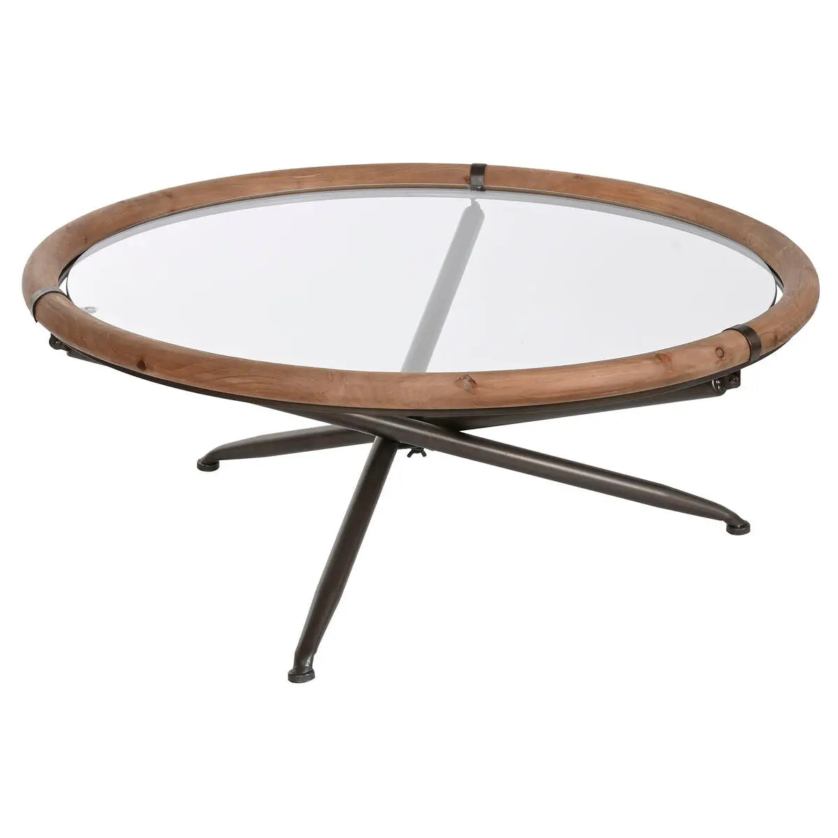 Table Basse Home ESPRIT Verre Bois d'épicéa 100 x 100 x 40 cm Mamm