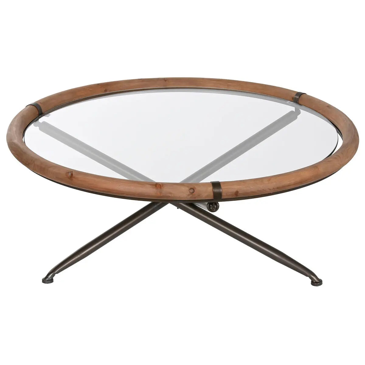 Table Basse Home ESPRIT Verre Bois d'épicéa 100 x 100 x 40 cm Mamm